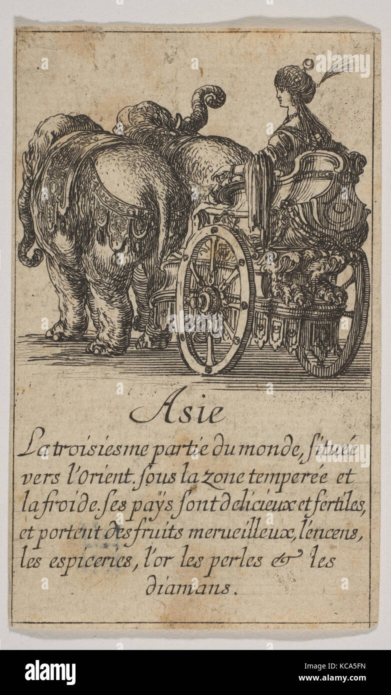 Asie, 1644, Eau-forte, de l'état iii, estampes, gravé par Stefano della Bella (Florence, Italie 1610-1664 Florence), conçu par Jean Banque D'Images