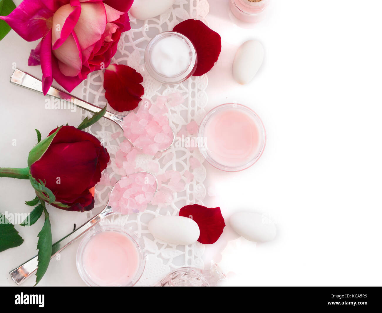 Les cosmétiques rose Banque D'Images