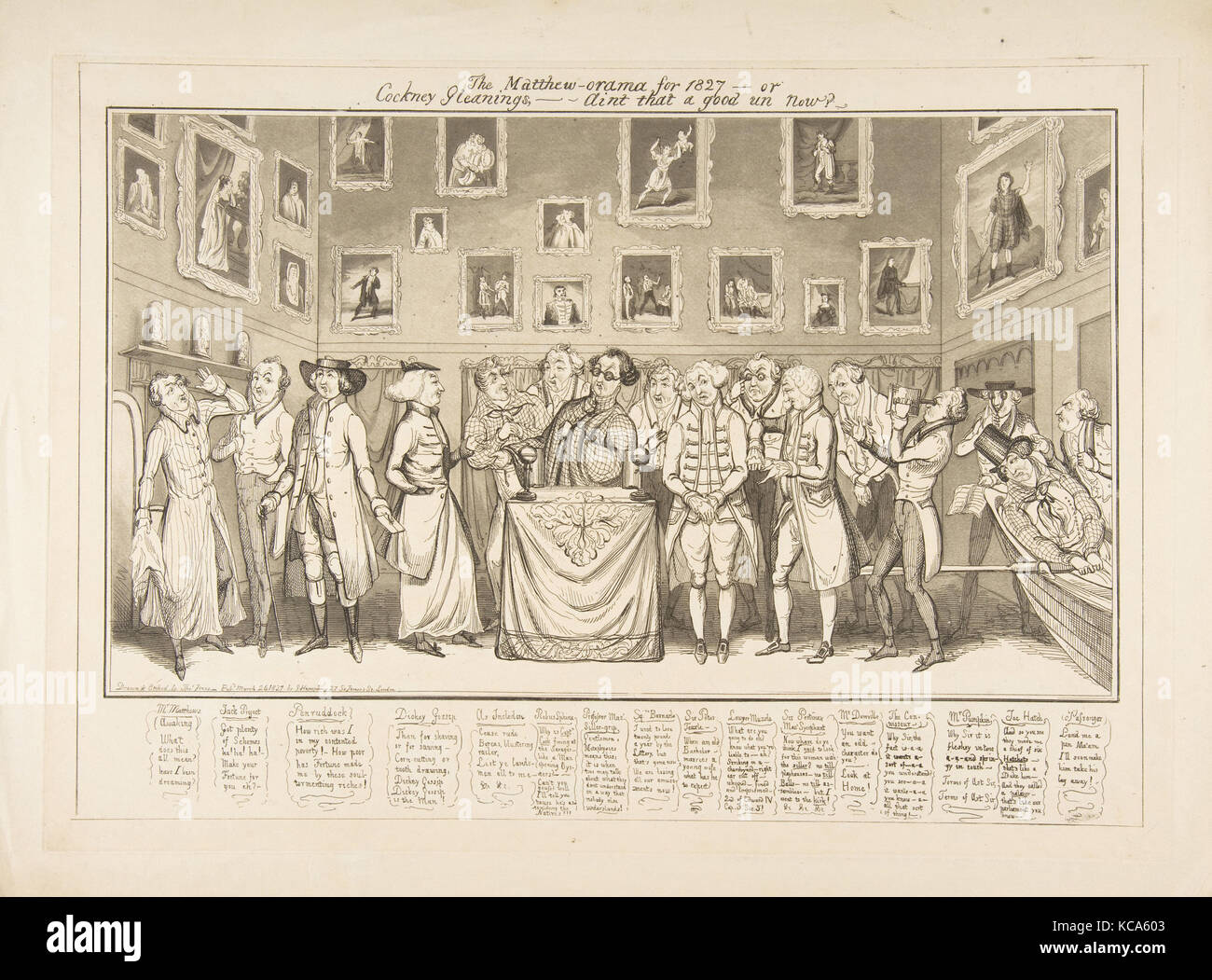 Le Matthew-pour-1827 orama ou Cockney glanage, aint-qu'un bon maintenant l'ONU ?, Thomas Howell Jones, 26 mars 1827 Banque D'Images