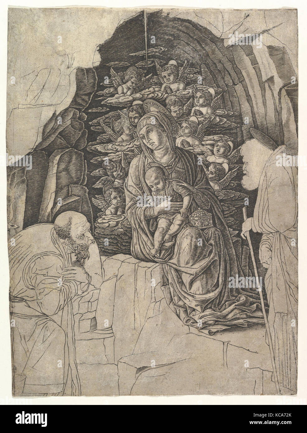 L'Adoration des Mages, après l'école d'Andrea Mantegna, ca. 1475-80 Banque D'Images L'Adoration des Mages, après l'école d'Andrea Mantegna, ca. 1475-80 Banque D'Images