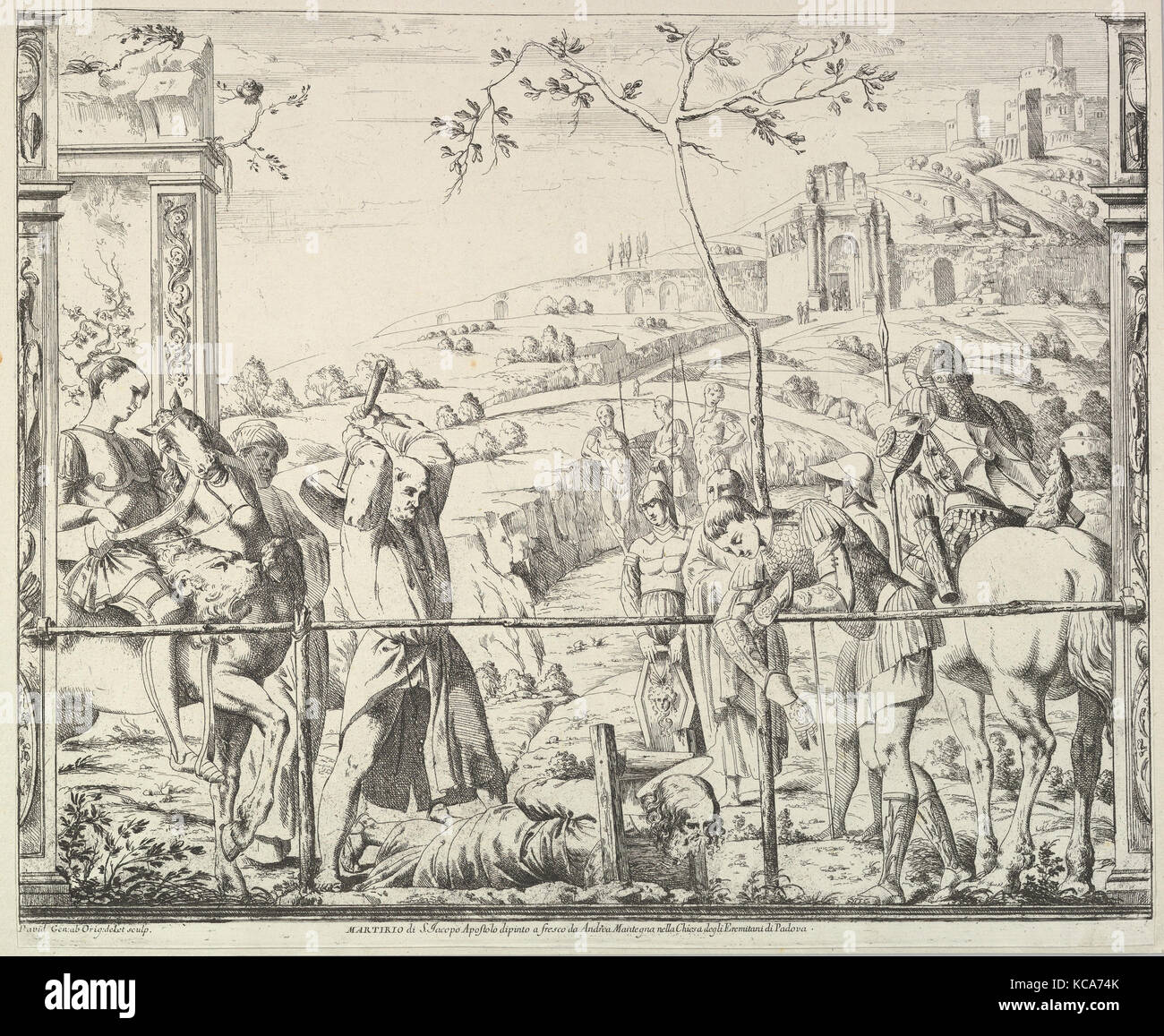 Le Martyre de Saint Jacques, 1776, Eau-forte, 2ème état, feuille : 12 x 15 13/16 9/16 in. (32,5 x 39,5 cm) boîte à platemark Banque D'Images Le Martyre de Saint Jacques, 1776, Eau-forte, 2ème état, feuille : 12 x 15 13/16 9/16 in. (32,5 x 39,5 cm) boîte à platemark Banque D'Images