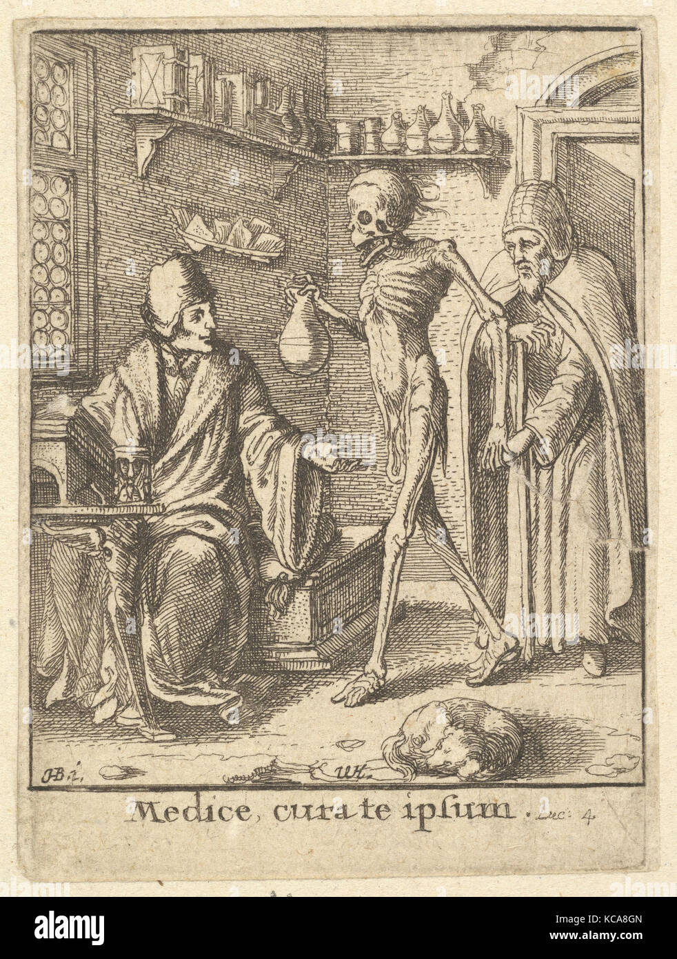 Médecin, à partir de la danse de la mort, après Hans Holbein le Jeune, 1651 Banque D'Images
