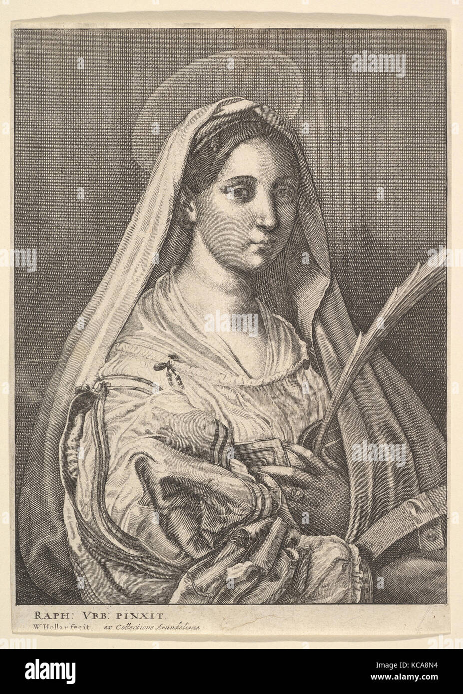 Sainte Catherine d'Alexandrie, après Raphael, 1644-52 Banque D'Images