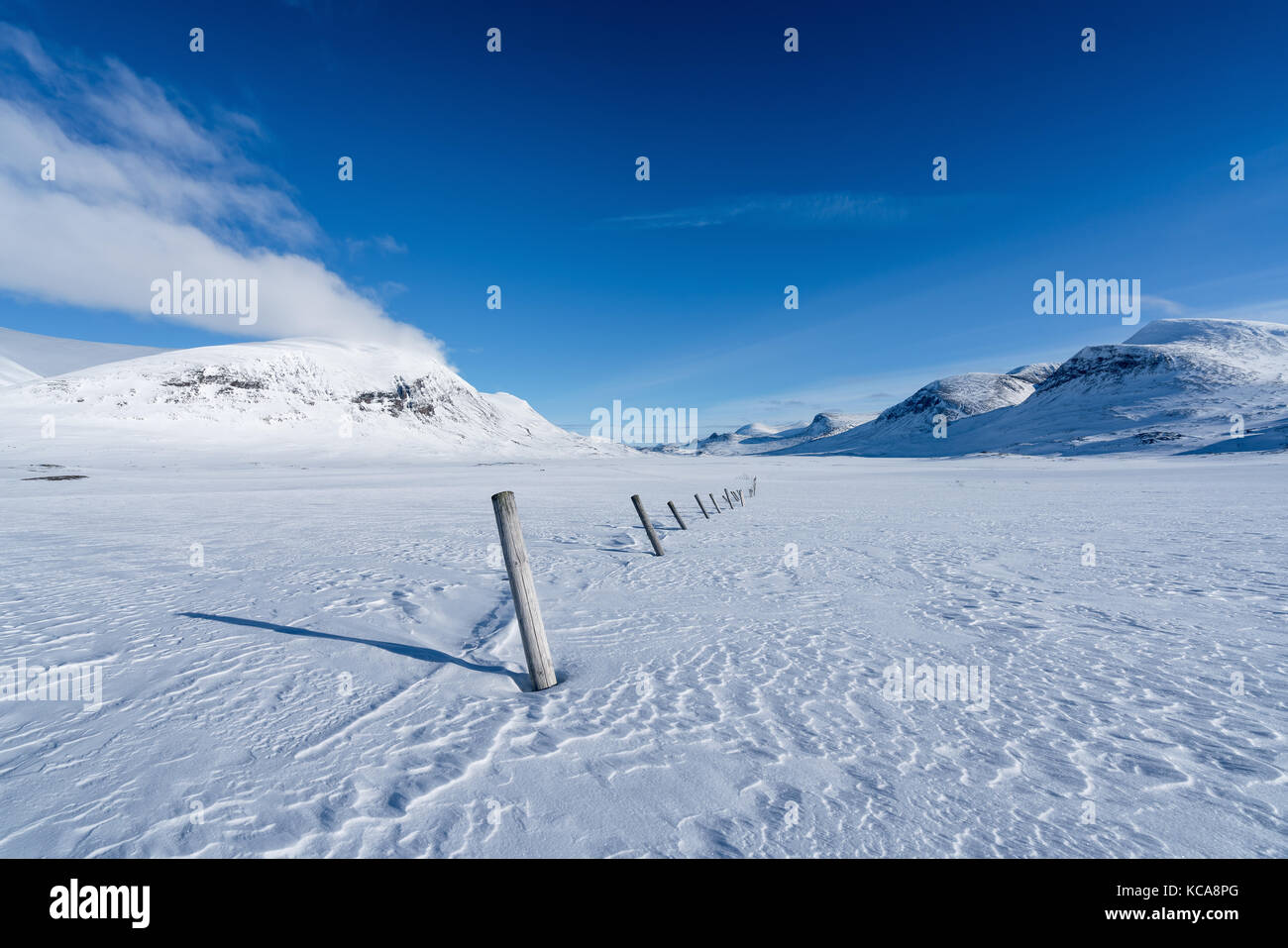 Ski de randonnée au kebnekaise région immense, en Laponie suédoise, la Suède, Europe Banque D'Images