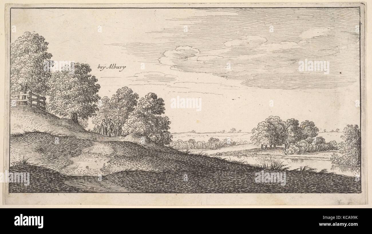 Albury, 1625-77, l'attaque ; premier état de deux, feuille : 3 × 9/16 6 1/4 in. (9 × 15,9 cm), d'imprimés, de Wenceslaus Hollar (Bohemian Banque D'Images