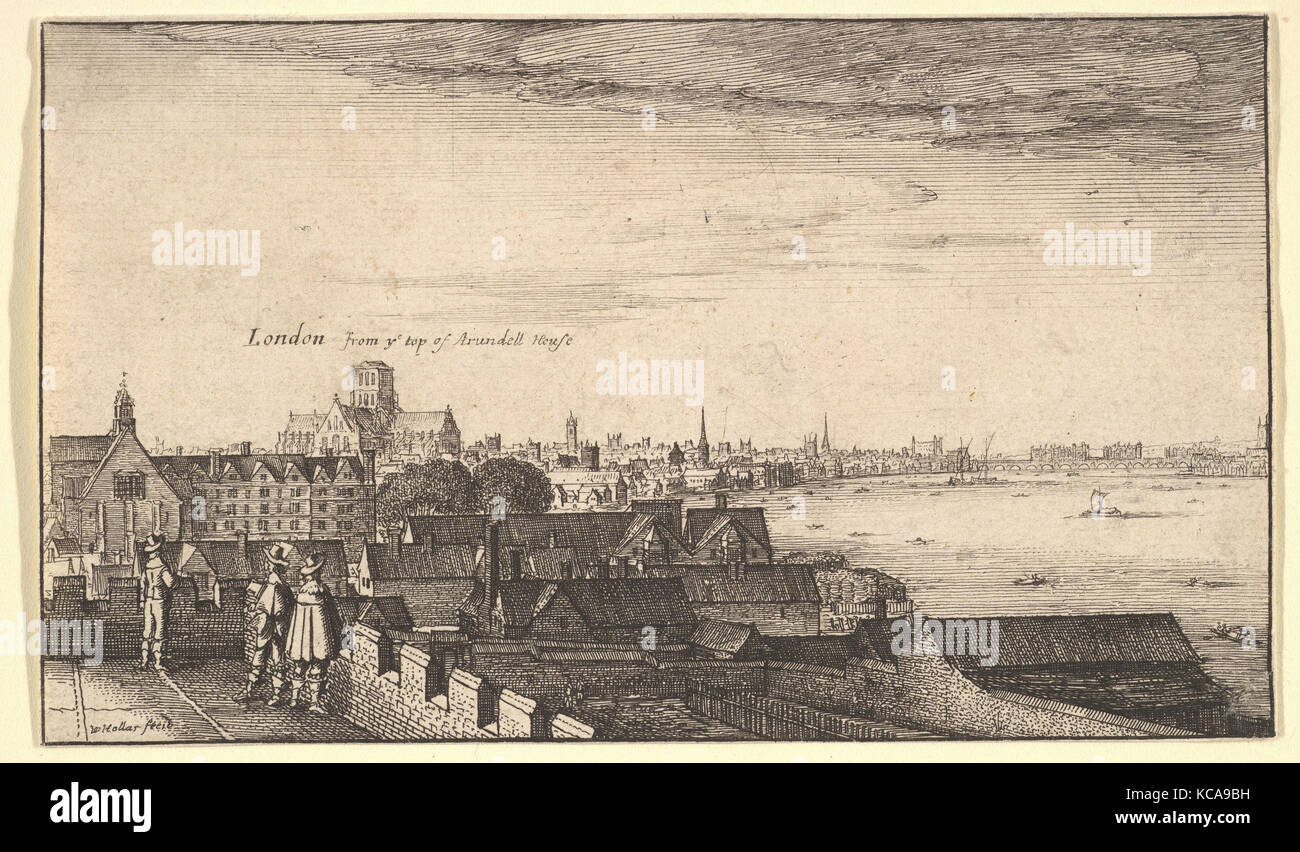 Londres de Arundel House, 1643, gravure, première ou deuxième état de deux, ne peut pas être déterminée en raison de la taille, la feuille (boîte à Banque D'Images