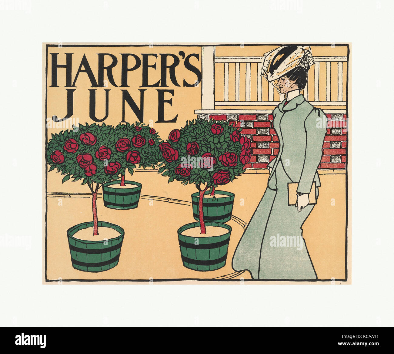 Harper : Juin, 1899, lithographie, feuille : 13 1/16 × 10 1/4 in. (33,2 × 26 cm), Edward Penfield (Américain, Brooklyn, New York 1866 Banque D'Images