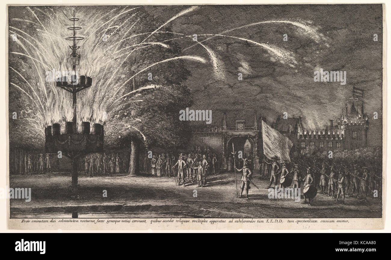 D'artifice en Hemissem, 1625-77, pointe sèche, seul État, plaque : 9 × 9/16 15 15/16 in. (24,3 × 40,5 cm), d'impressions Banque D'Images