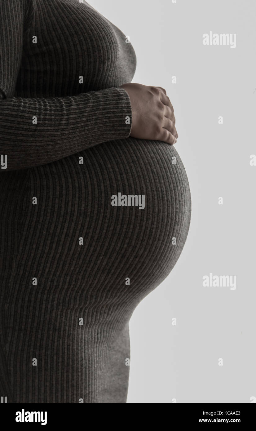 Pregnent womans belly Banque D'Images