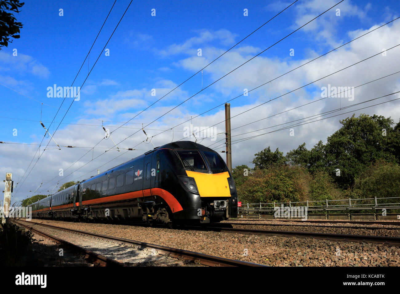 180 classe Zephyr, Grand Central Trains, High Speed Train Diesel, East Coast Main Line Railway, Peterborough (Cambridgeshire, Angleterre, RU Banque D'Images