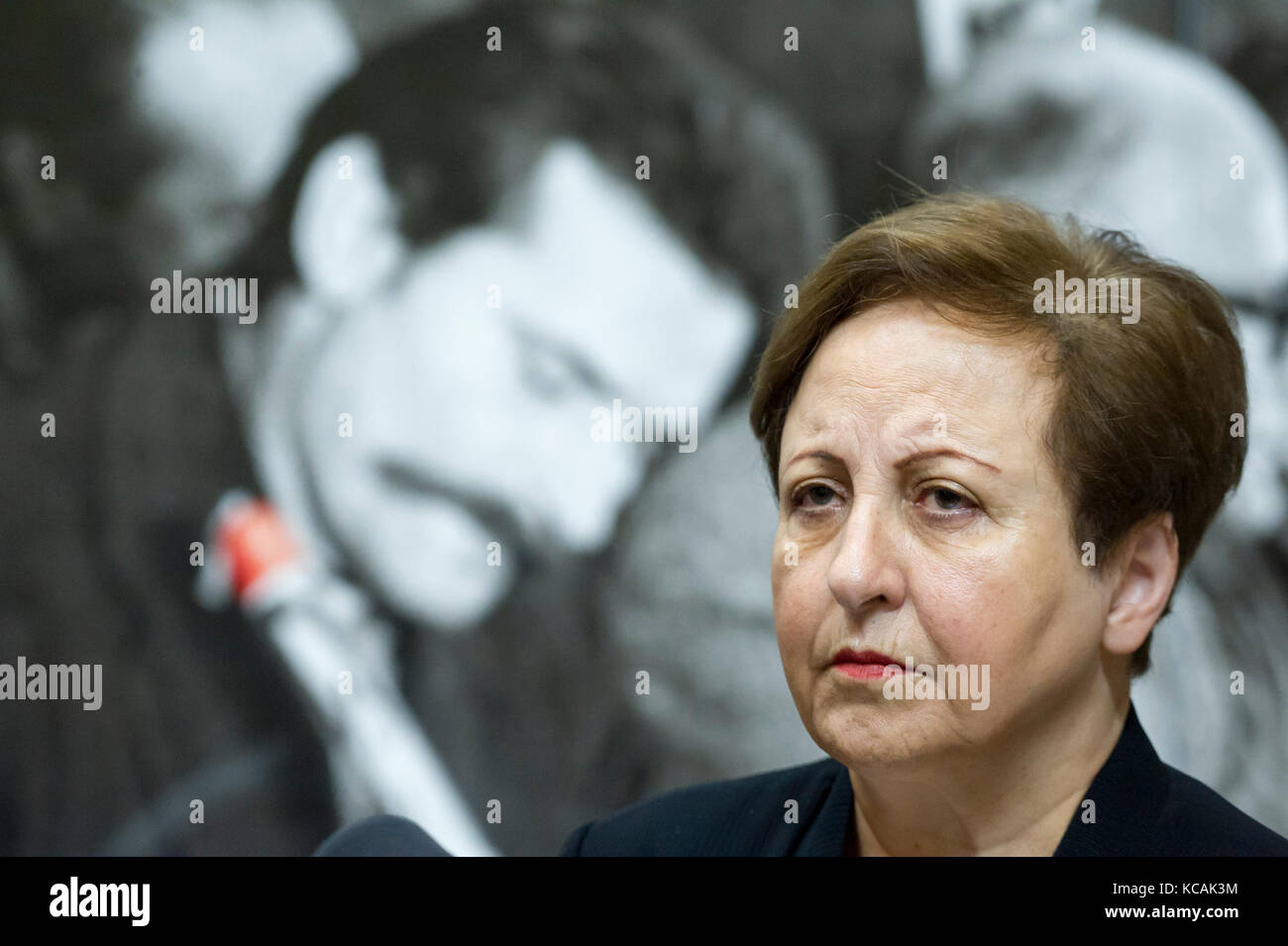 Gdansk, Pologne. 3 octobre, 2017. Gdansk, Pologne. 06Th Oct, 2017. Militant des droits de l'homme iranien reçoit le Prix Nobel de la paix en 2003, Shirin Ebadi, au cours de "solidarité en XXI siècle de débat à Centre de la Solidarité Européenne ECS à Gdansk, Pologne. 3 octobre 2017 Crédit : Wojciech Strozyk/Alamy Live News Banque D'Images