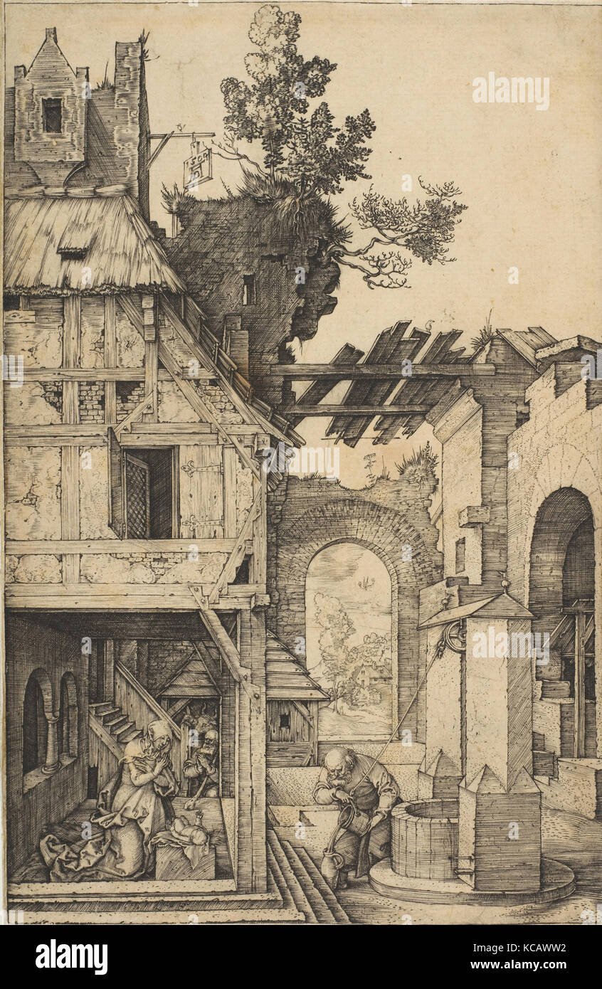 La Nativité, 1504, gravure, feuille : 7 × 4 3/16 11/16 in. (18,2 × 11,9 cm), Impressions, Albrecht Dürer (Nuremberg, Allemagne 1471-1528 Banque D'Images