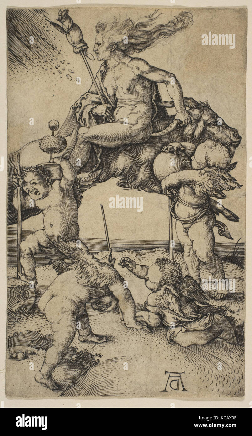 La sorcière, ca. 1500, gravure, feuille : 4 1/2 × 2 13/16 in. (11,4 × 7,1 cm), Impressions, Albrecht Dürer (Nuremberg, Allemagne 1471-1528 Banque D'Images