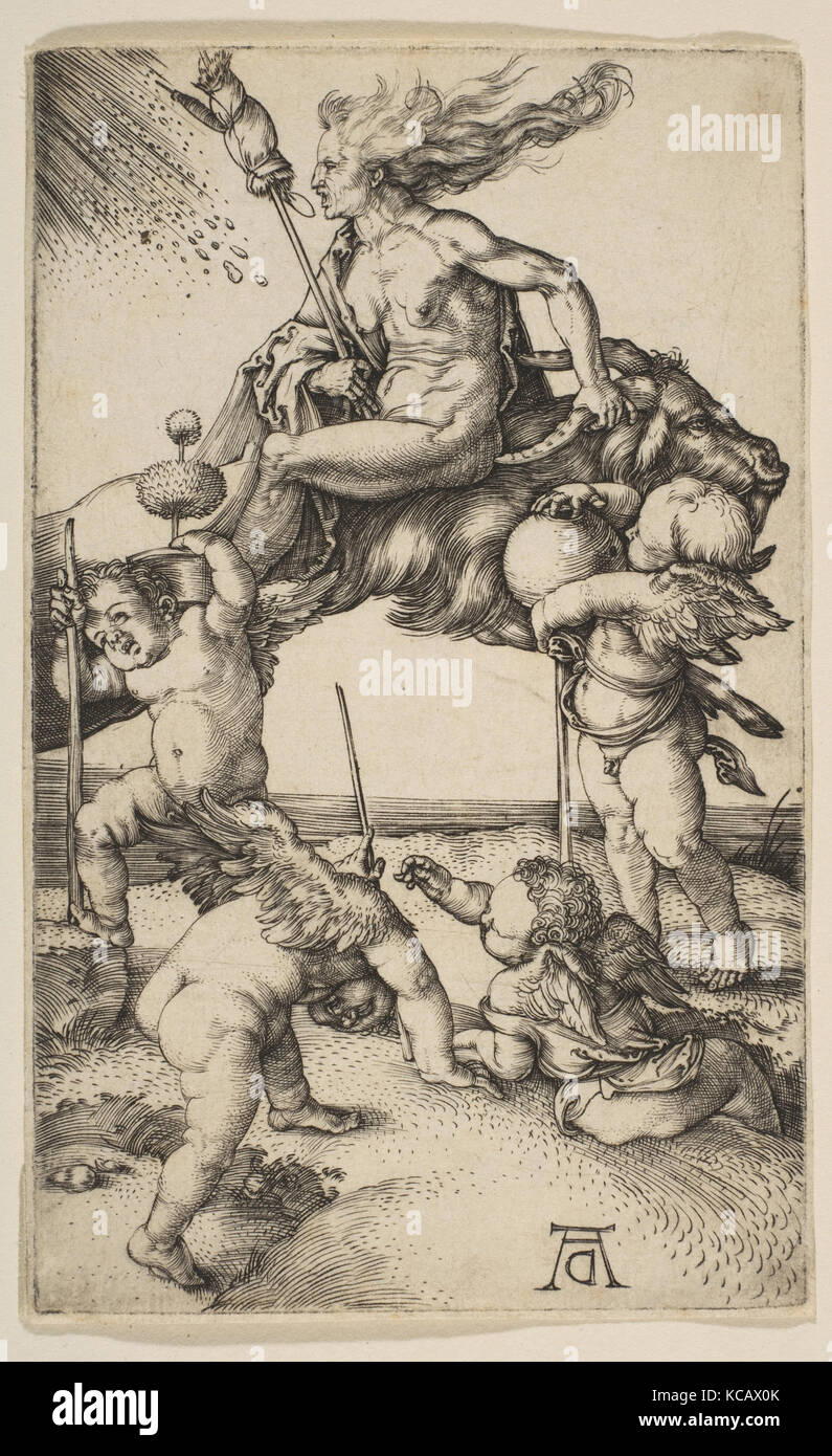 La sorcière, ca. 1500, gravure, feuille : 4 5/8 × 2 13/16 in. (11,7 × 7,2 cm), Impressions, Albrecht Dürer (Nuremberg, Allemagne 1471-1528 Banque D'Images