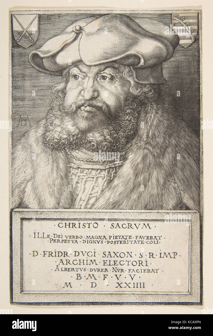 Frédéric le Sage, Électeur de Saxe, Albrecht Dürer, 1524 Banque D'Images
