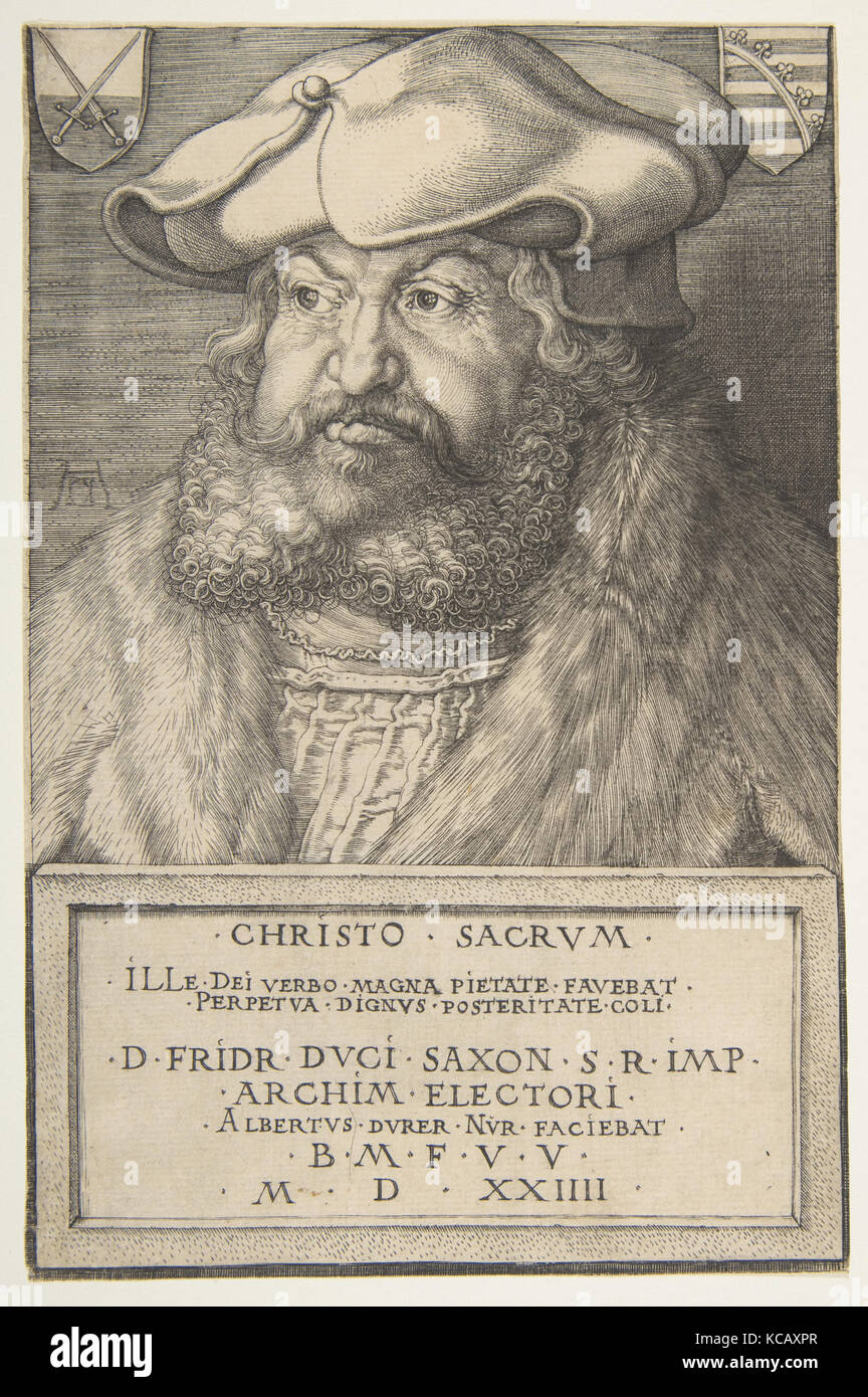 Frédéric le Sage, Électeur de Saxe, Albrecht Dürer, 1524 Banque D'Images
