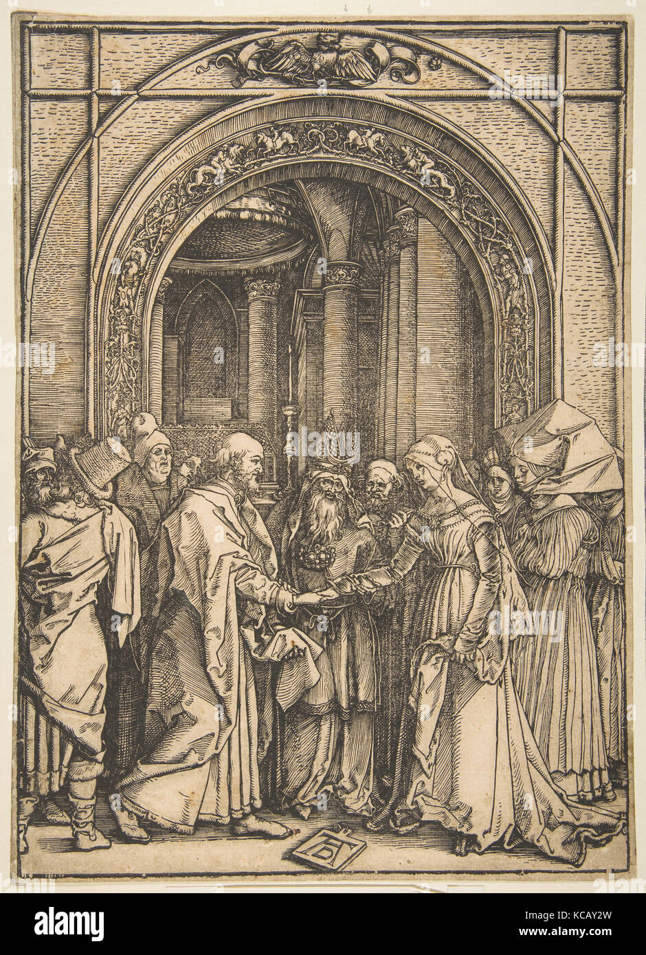 Les fiançailles de la Vierge, de la vie de la Vierge, Albrecht Dürer, ca. 1503 Banque D'Images