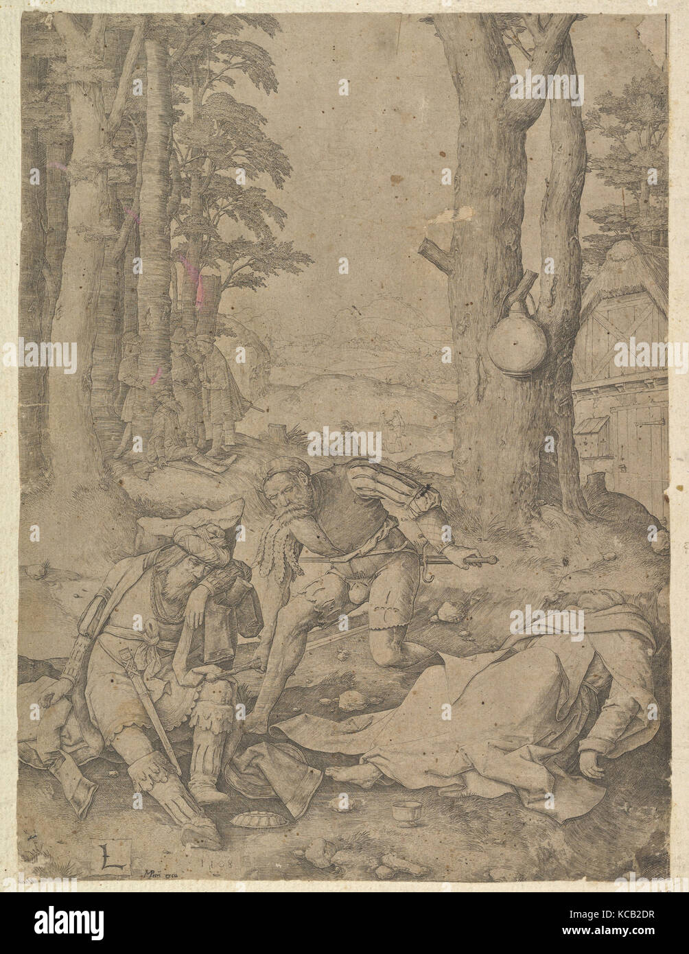 Mohamed et le moine Serge, Lucas van Leyden, 1508 Banque D'Images