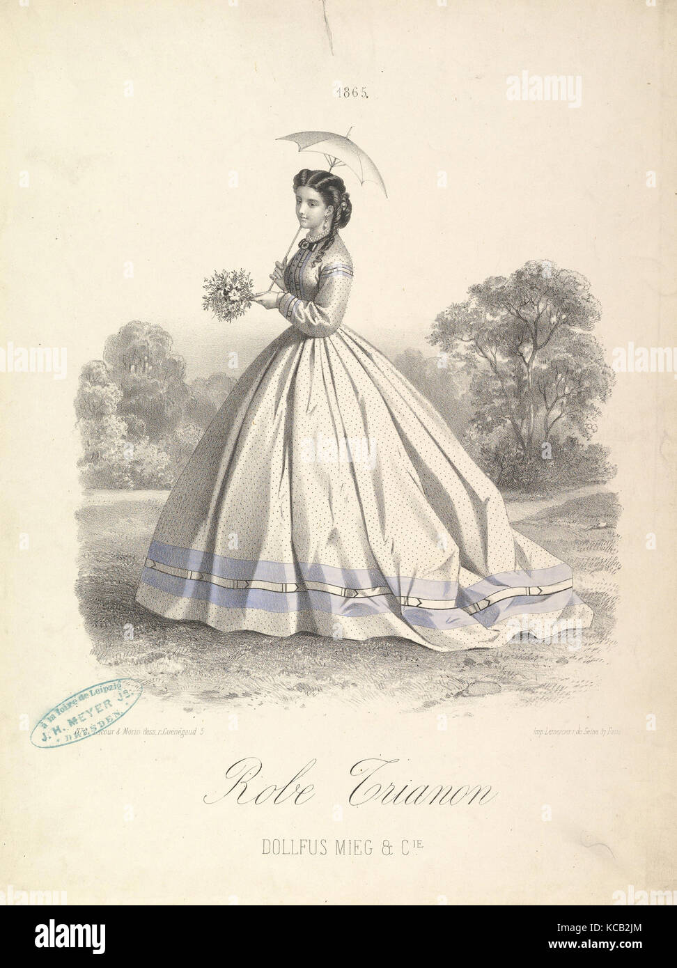 Robe Trianon, Dollfus Mieg & Cie, Lacour et Morin, 1865 Banque D'Images