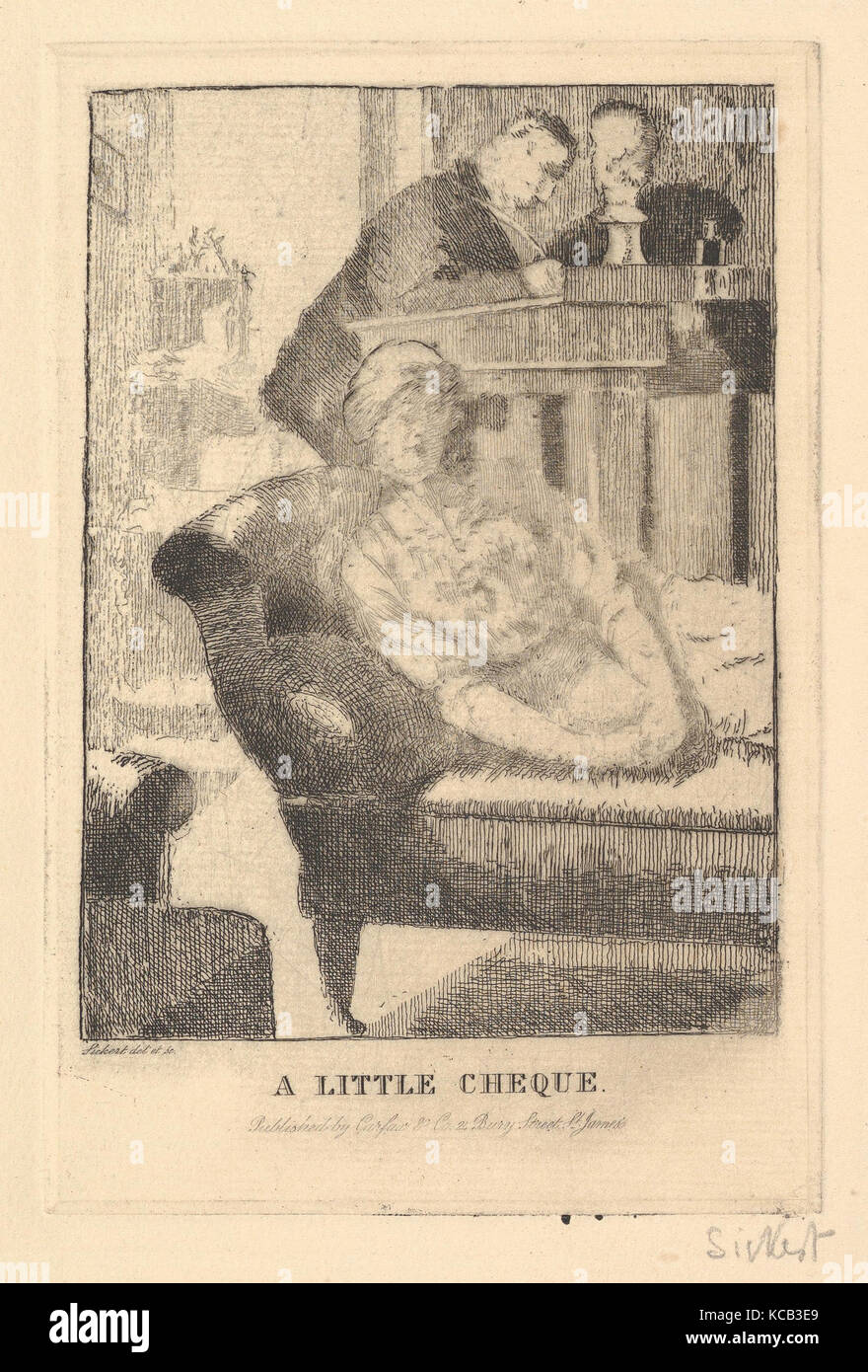 Un petit chèque (la petite plaque), Walter Richard Sickert, 1915 Banque D'Images
