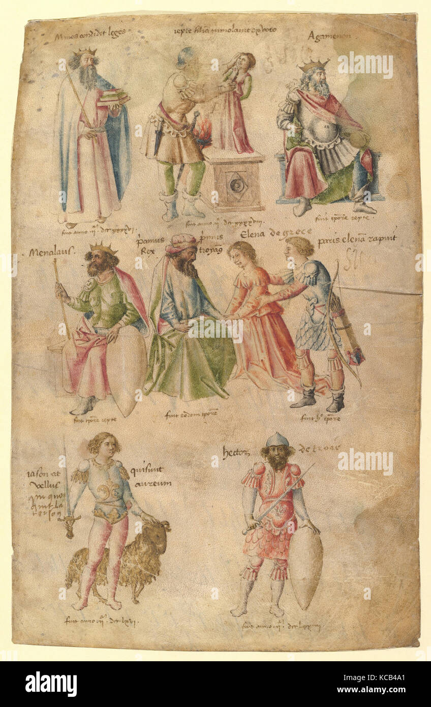 Célèbre les hommes et les femmes de l'Antiquité biblique et classique, attribuée à Joseph d'Eyck, 1450s Banque D'Images