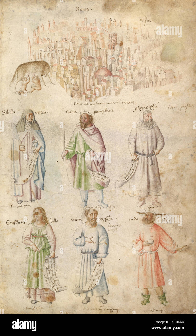 Célèbre les hommes et les femmes de l'Antiquité biblique et classique, attribuée à Pierre. d'Eyck, 1450s Banque D'Images