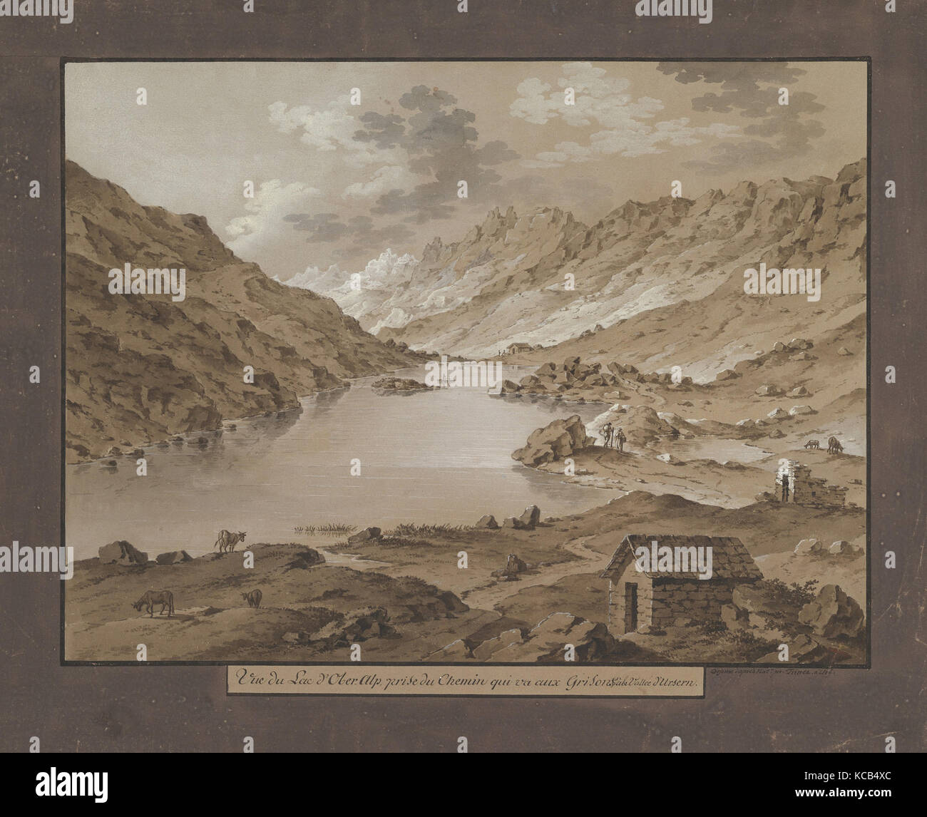 Vue sur le lac de l'Oberalp, Franz Xaver Triner, fin du 18e-19e siècle Banque D'Images