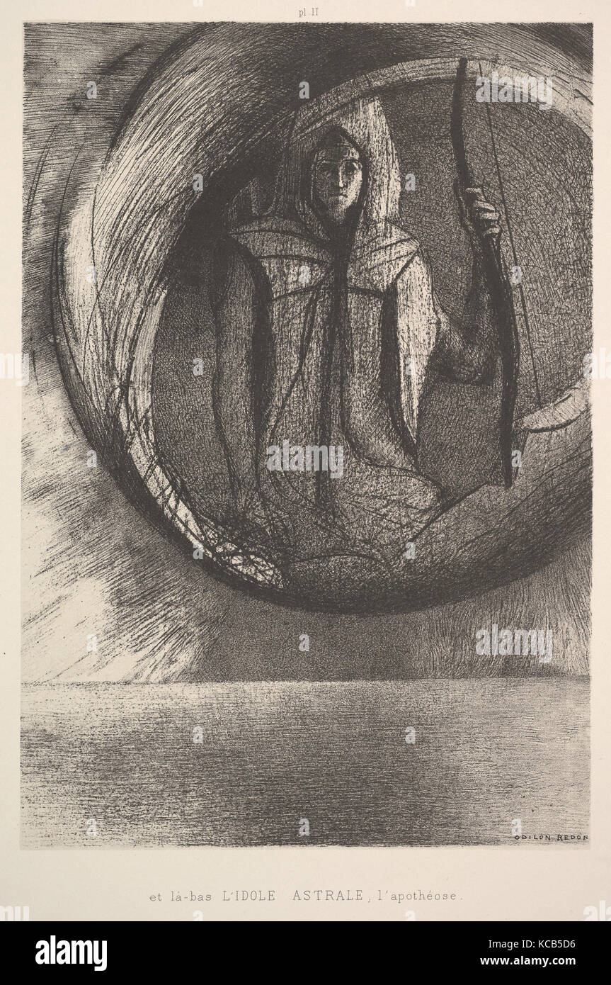 Et là-bas, l'idole d'Astral, l'apothéose, Odilon Redon, 1891 Banque D'Images