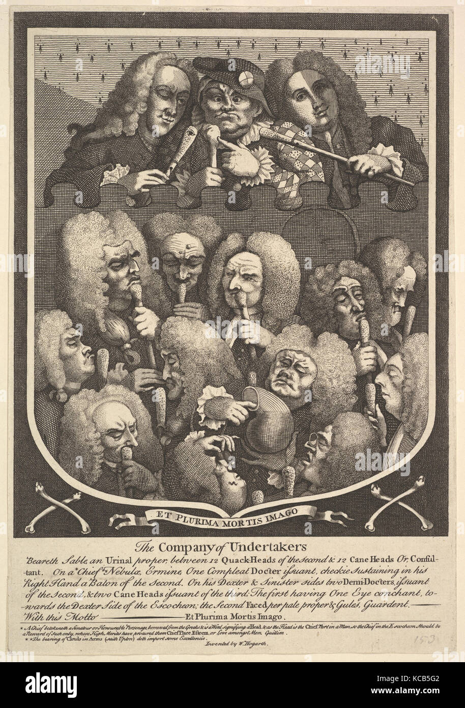 L'entreprise de pompes funèbres, après William Hogarth, après 1736 Banque D'Images