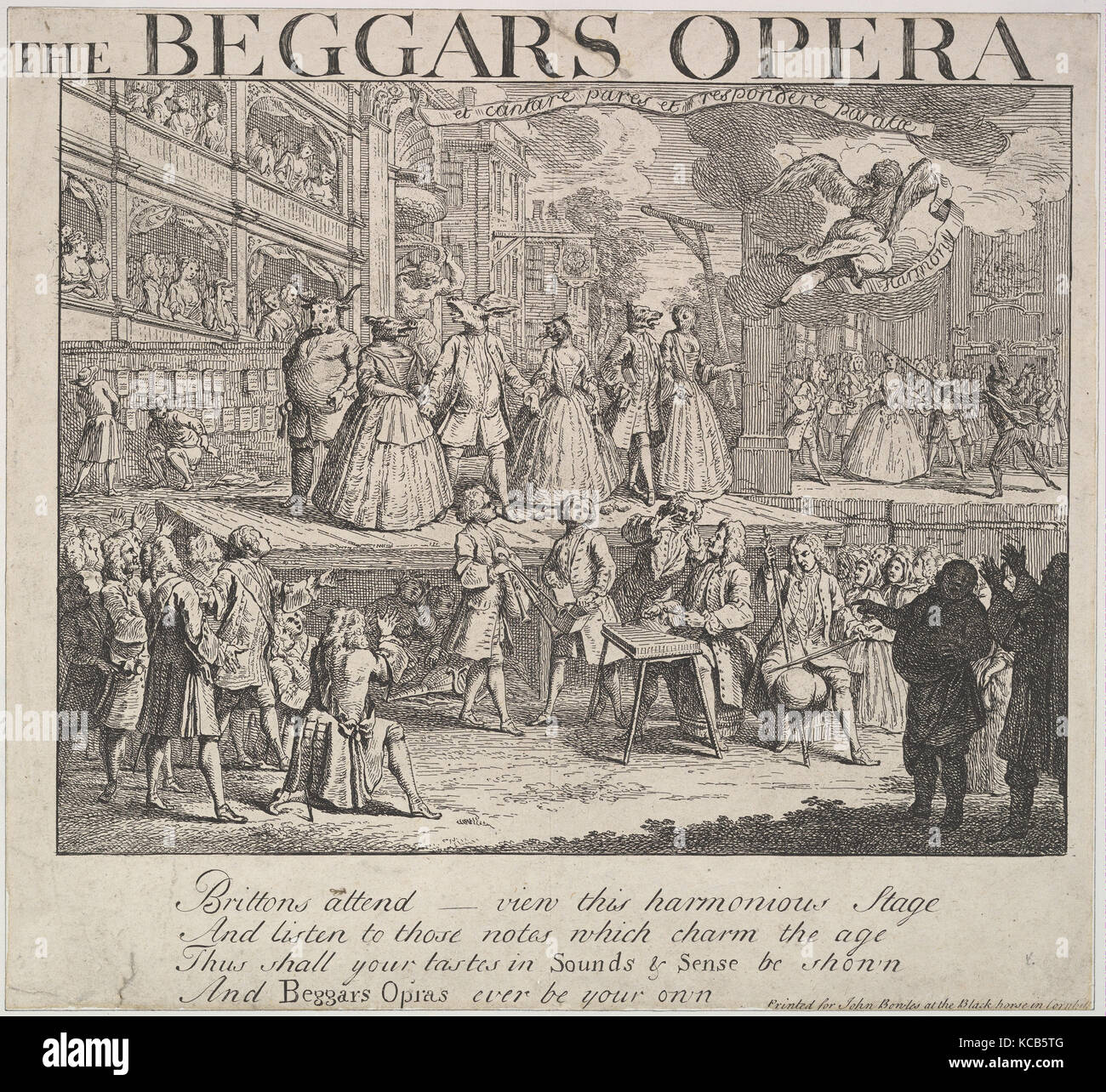 La Beggars Opera, anonyme, britannique, 18e siècle, Anciennement attribuées à William Hogarth, 1728 Banque D'Images