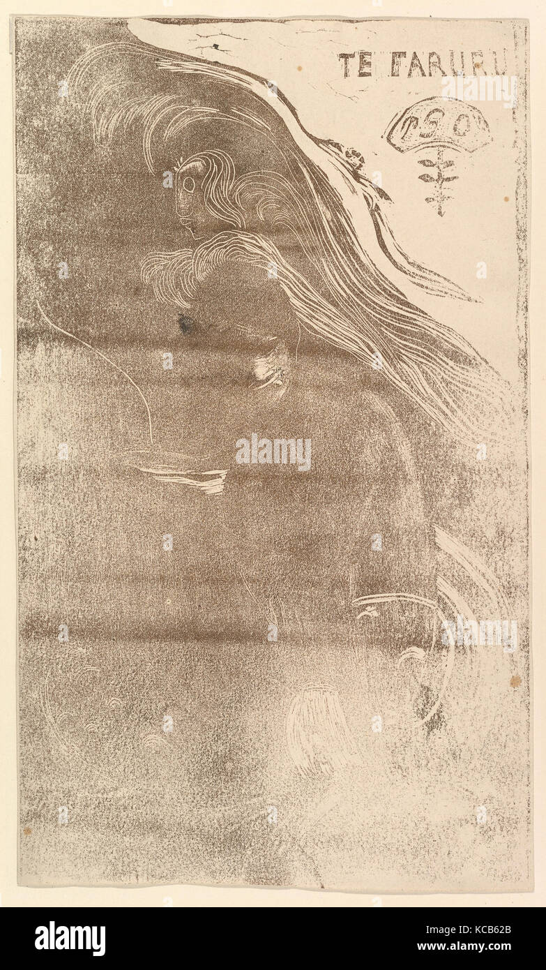 Ici on fait l'amour, 1893-1994, gravure sur bois imprimée en couleur sur papier vélin, 13 3/4 x 8 1/8 in. (34,9 x 20,6 cm), d'imprimés, de Paul Gauguin Banque D'Images
