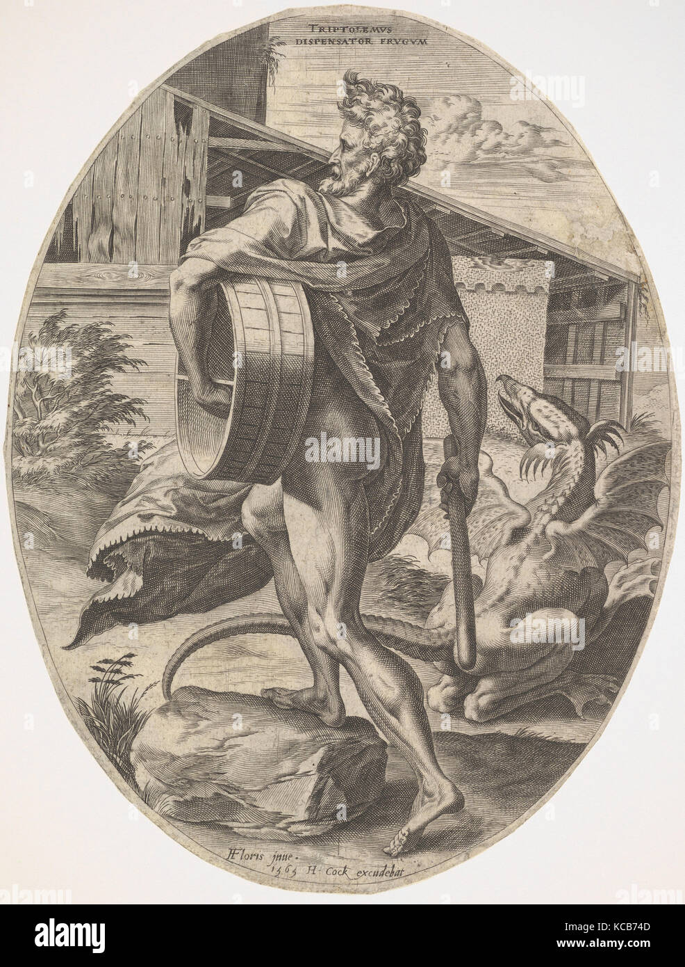 De l'Hôtel Rural Triptolemus Dieux, Cornelis Cort, 1565 Banque D'Images