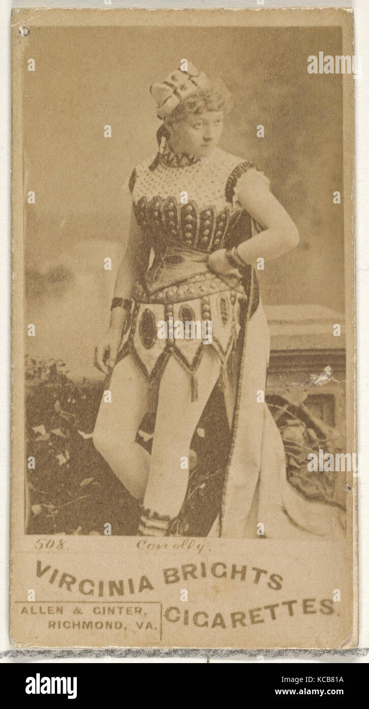 508 cartes, Conolly, acteurs et actrices de la série (N45, Type 1) pour Virginia Brights Cigarettes, ca. 1888 Banque D'Images