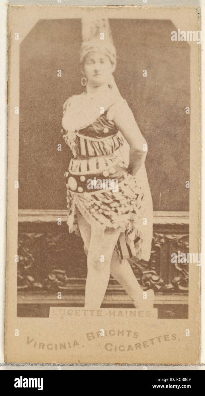 Lucette Haines, acteurs et actrices de la série (N45, Type 1) pour Virginia Brights Cigarettes, ca. 1888 Banque D'Images