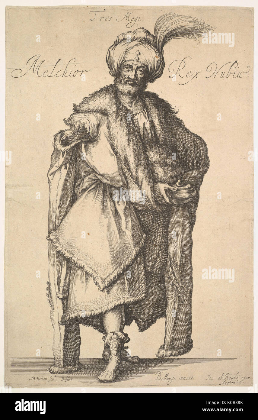 Melchior, après trois mages series par Jacques Bellange, Matthäus Merian l'Ancien, ca. 1610-50 Banque D'Images
