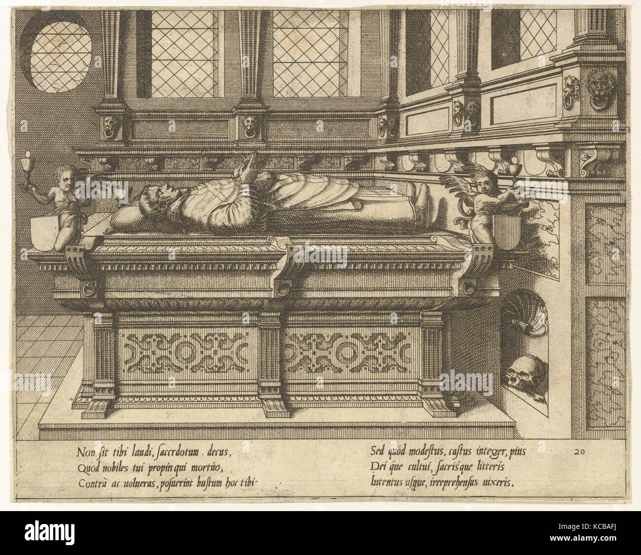 Coenotaphiorum (20), 1563, gravure, premier état de quatre, feuille : 6 11/16 x 8 1/4 in. (17 x 21 cm), Hans Vredeman de Vries Banque D'Images