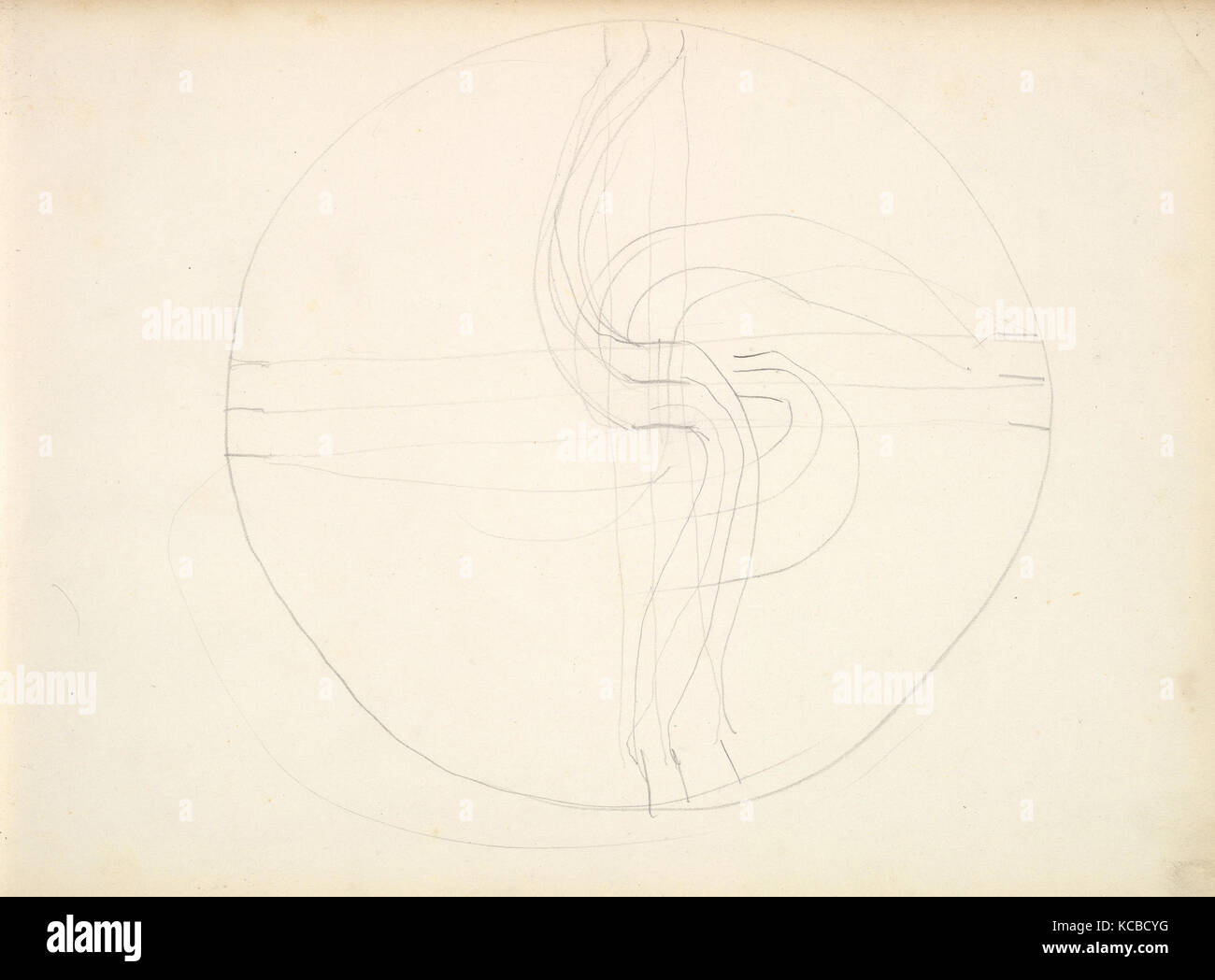 Diagramme circulaire (en carnet de croquis avec des dessins sur vingt-six feuilles), Frédéric, Lord Leighton, ca. 1849 Banque D'Images