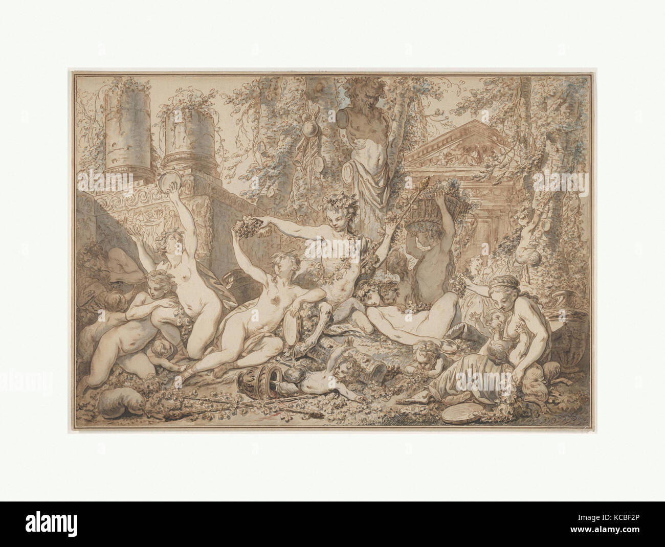 Bacchanal, Jean Jacques François Le Barbier, ca. 1765-66 Banque D'Images