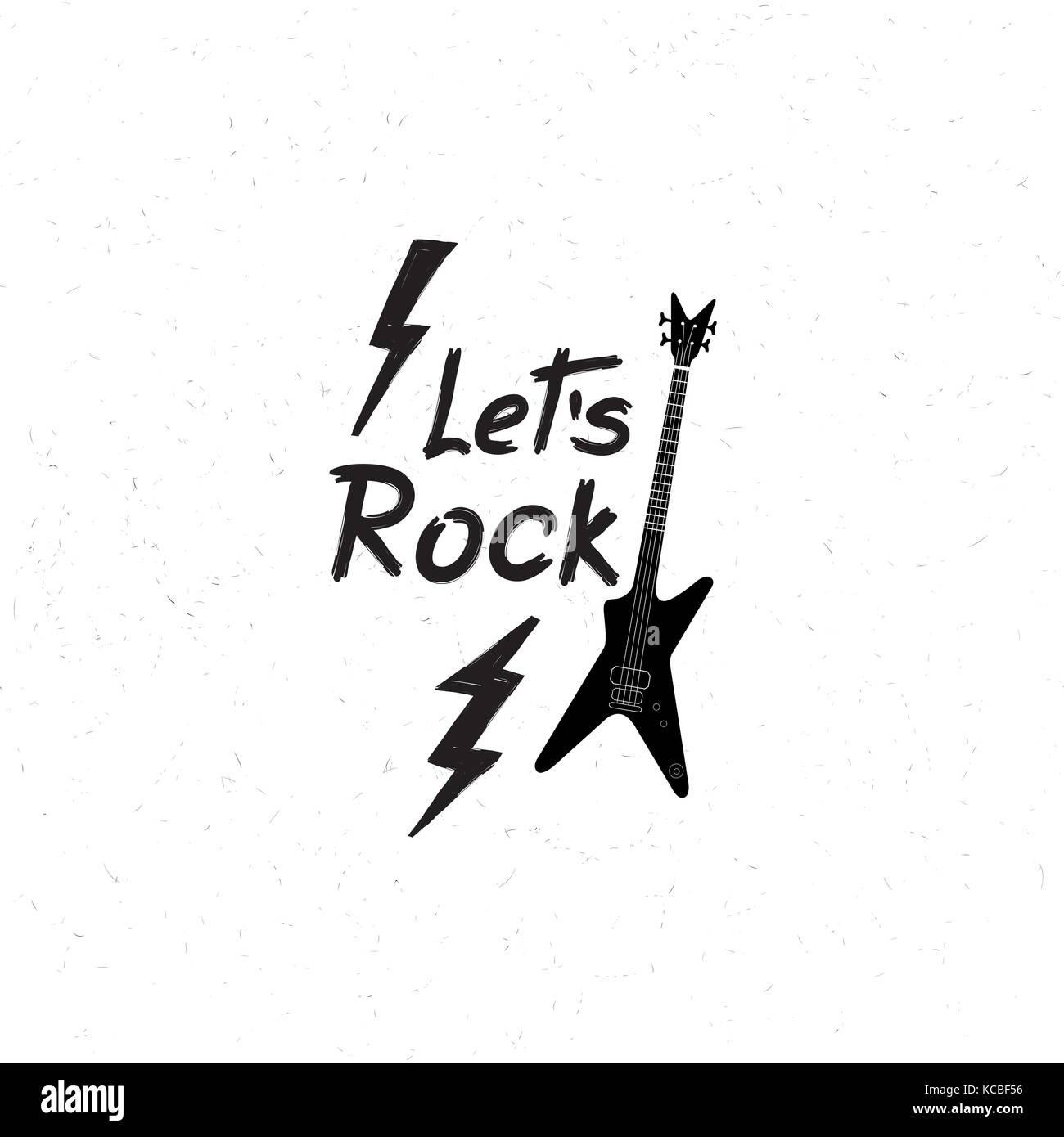 Let's Rock Musique .. encore de signer l'arrière-plan. rock lettrage. rock'n' roll. logo emblème design Illustration de Vecteur