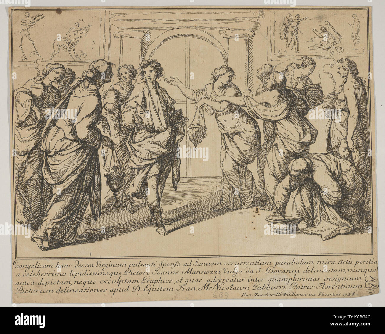 Les sages et les vierges folles, Francesco Zuccarelli, 1728 Banque D'Images
