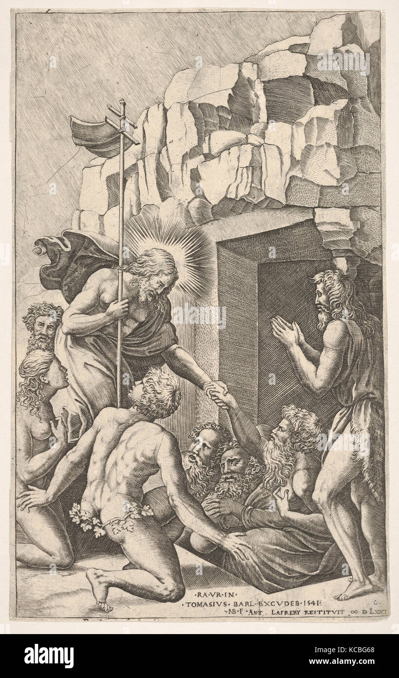 Le Christ dans les limbes, après Raphaël, Nicolas Beatrizet, 1541 Banque D'Images