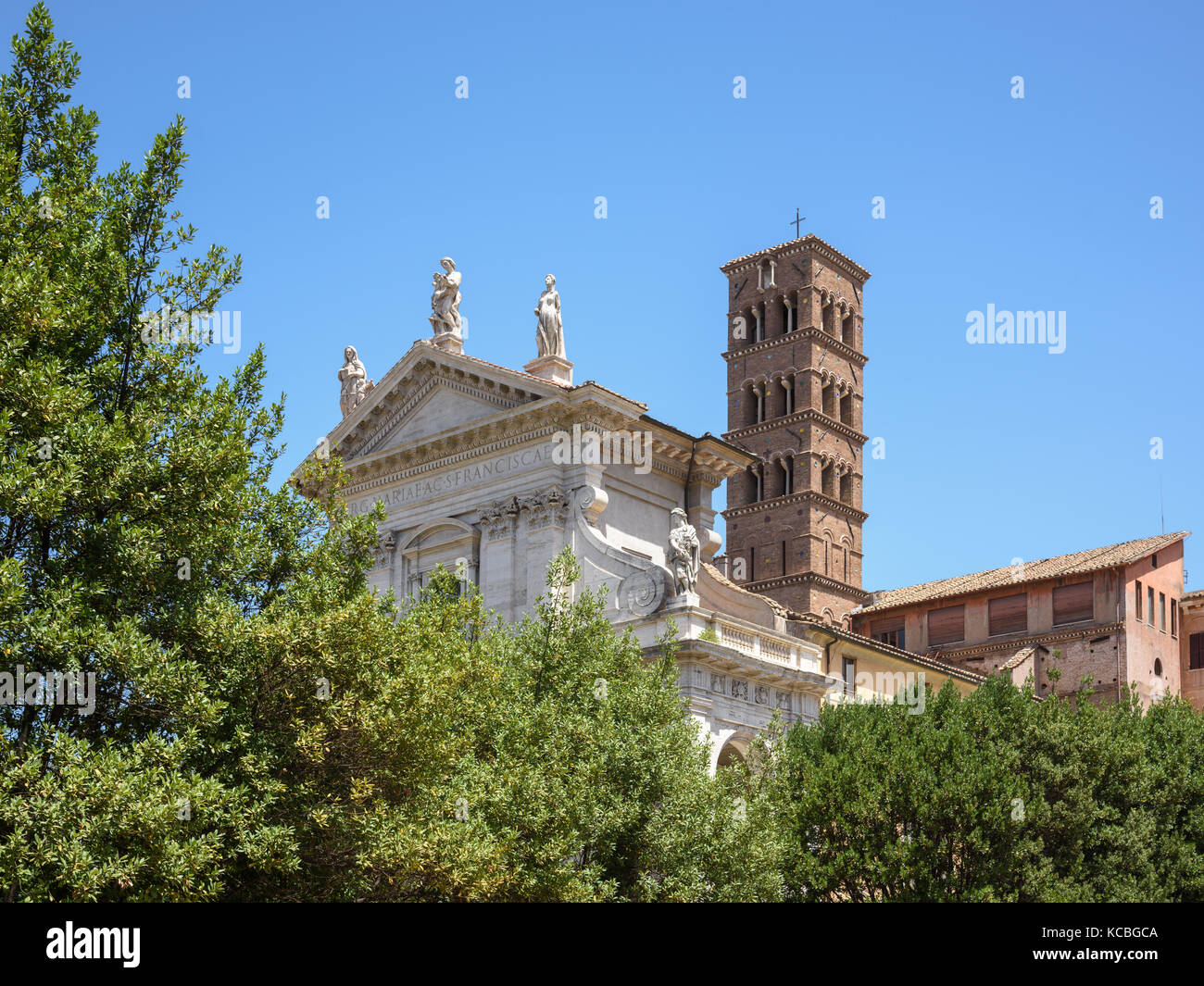 L'église Santa Maria Nova, Forum Romain, Rome, Italie Banque D'Images