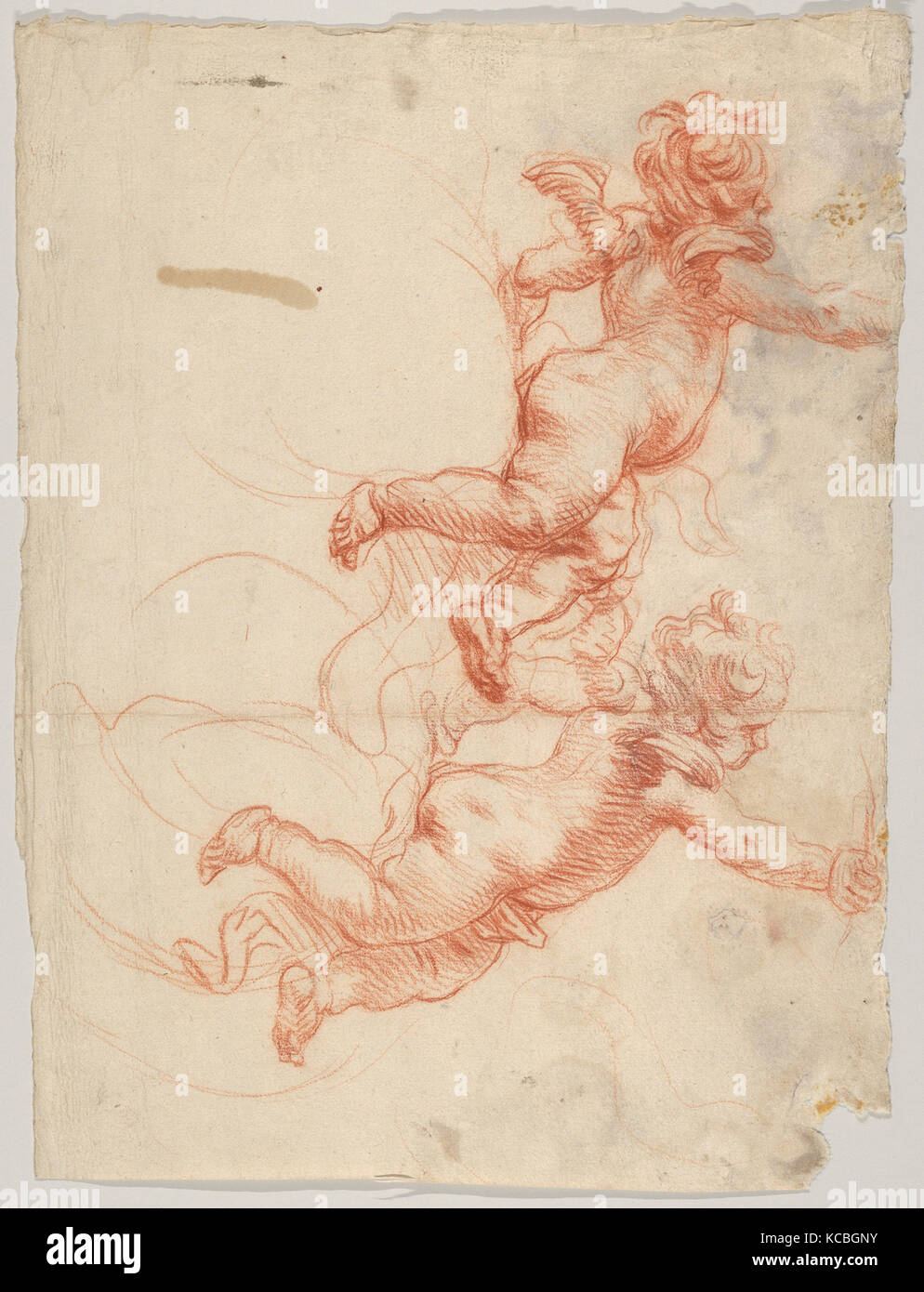 Deux études d'un putto, Cornelis Schut, milieu du 17e siècle Banque D'Images