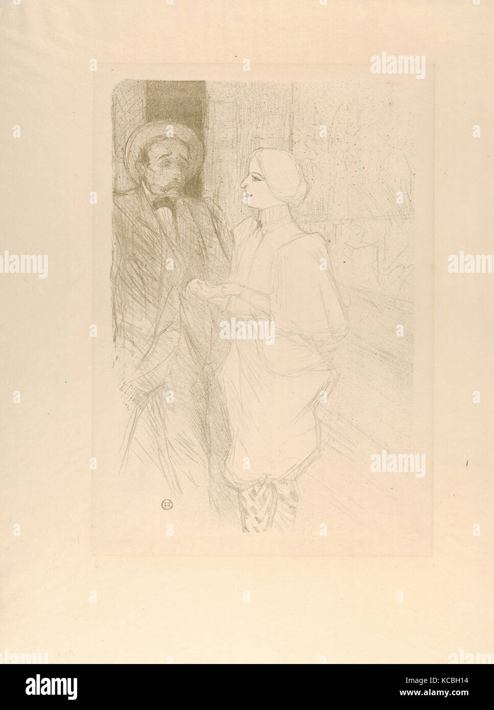 Léonie Yahne et Henry Mayer, dans l'Age Difficile, Henri de Toulouse-Lautrec, 1895 Banque D'Images
