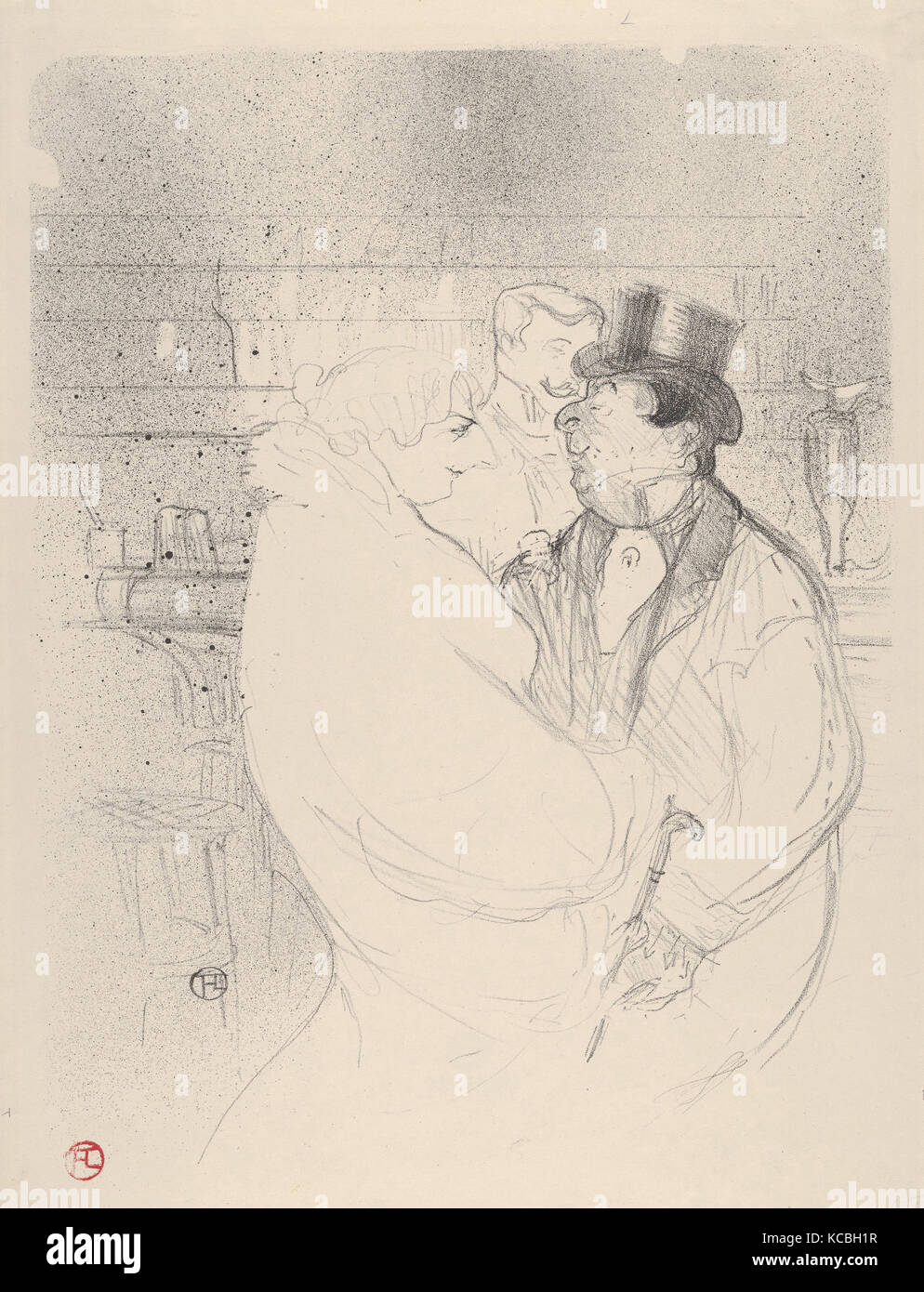 Ida Heath au bar, Henri de Toulouse-Lautrec, 1894 Banque D'Images