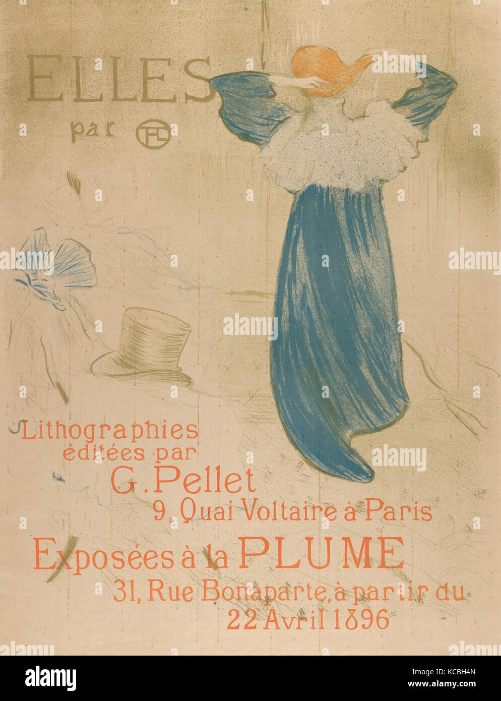 Elles (affiche pour l'exposition 1896 à la plume), Henri de Toulouse-Lautrec, 1896 Banque D'Images