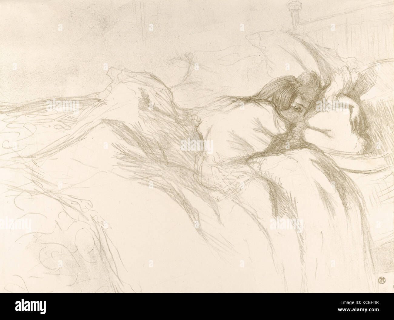 Le réveil, de la série Elles, Henri de Toulouse-Lautrec, 1896 Banque D'Images