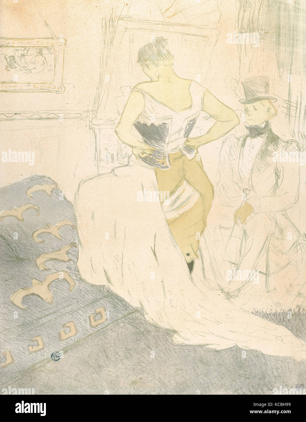 Un corset de fixation - une conquête de passage, de la série Elles, Henri de Toulouse-Lautrec, 1896 Banque D'Images