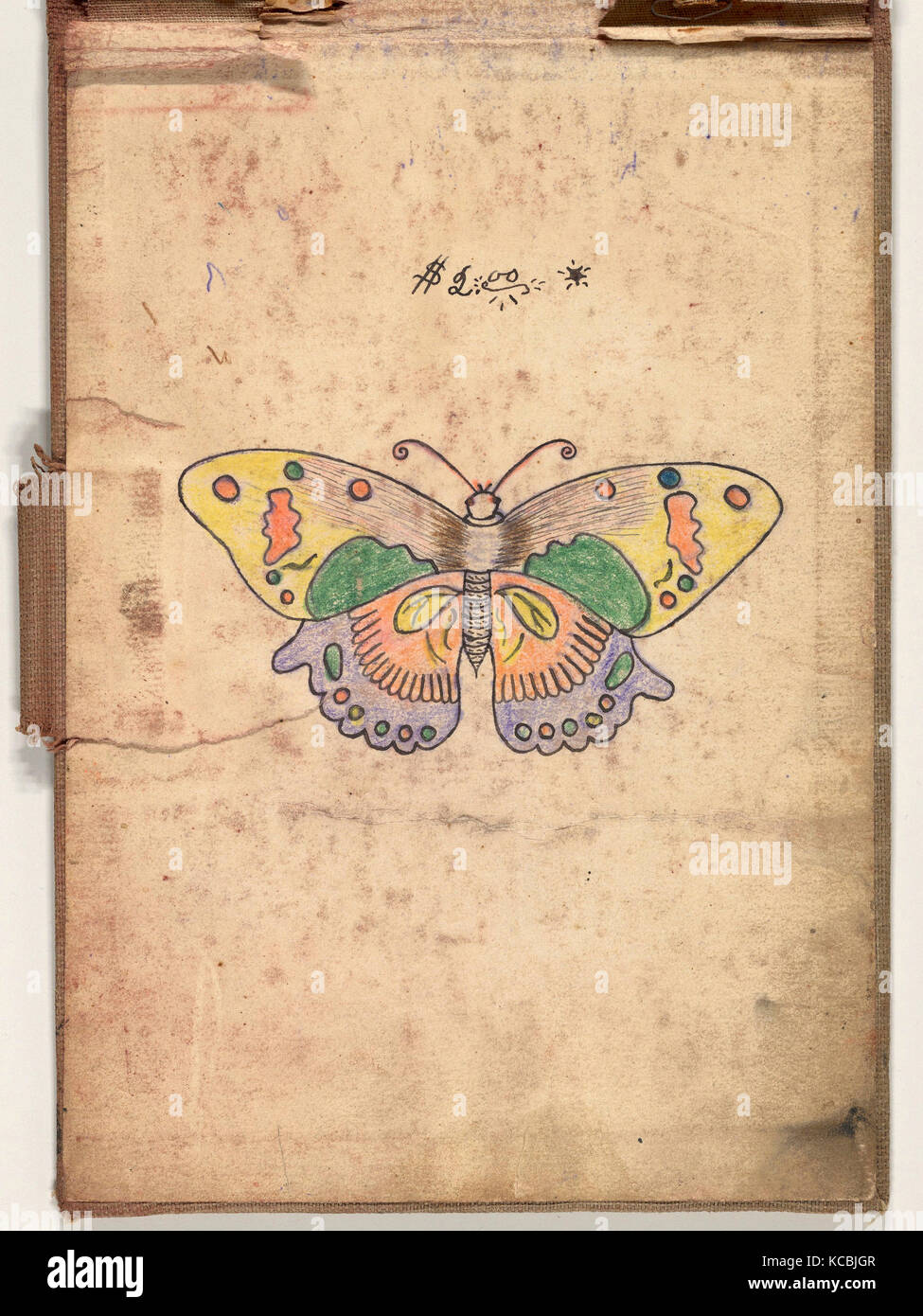 Dessins et gravures, dessins Ephemera, conception de tatouage pour un papillon, artiste, Clark & Ventes, États-Unis, actif 20e siècle Banque D'Images