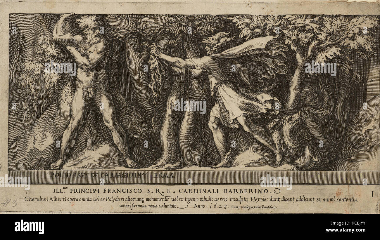 Dessins et estampes, Print, Persée dans le jardin des Hespérides, Artiste, après, Cherubino Alberti (Zaccaria Mattia Banque D'Images